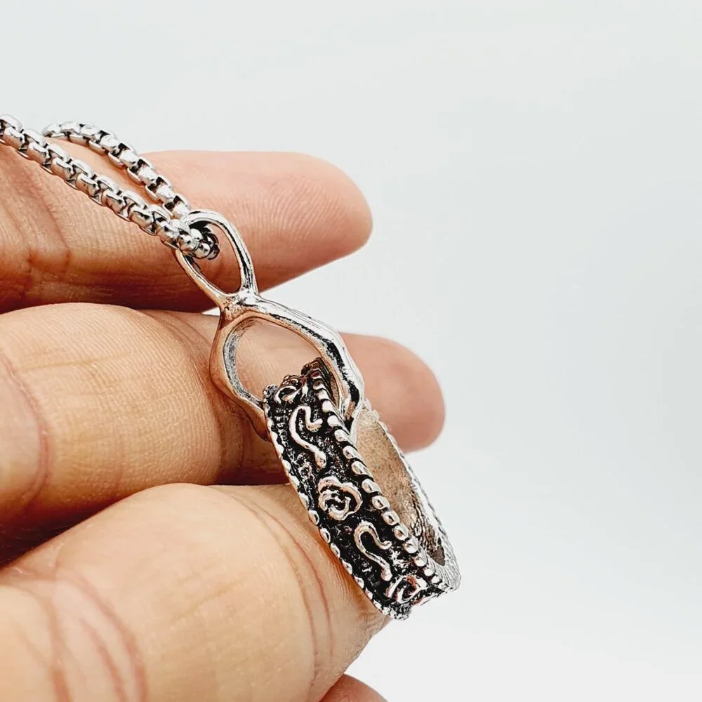 ❤️Vintage Fitness punk style skeleton Necklace , N90201P123